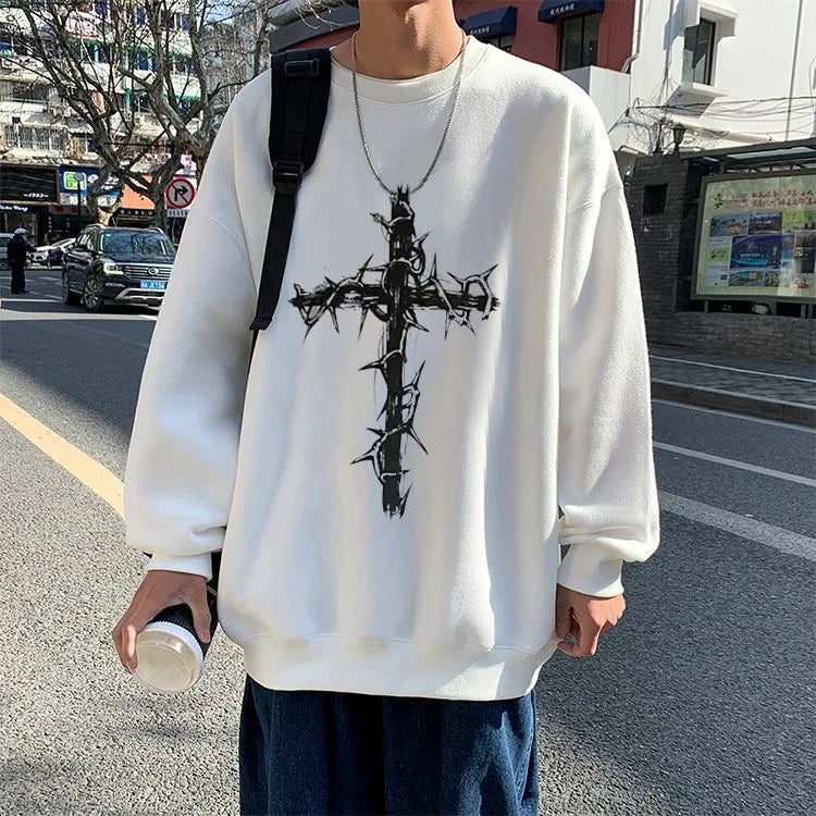 Oversized Gothic Streetwear Long Sleeve Tee