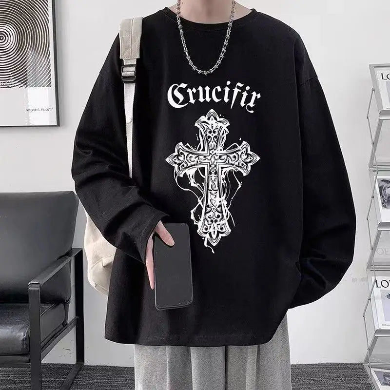 Oversized Gothic Streetwear Long Sleeve Tee